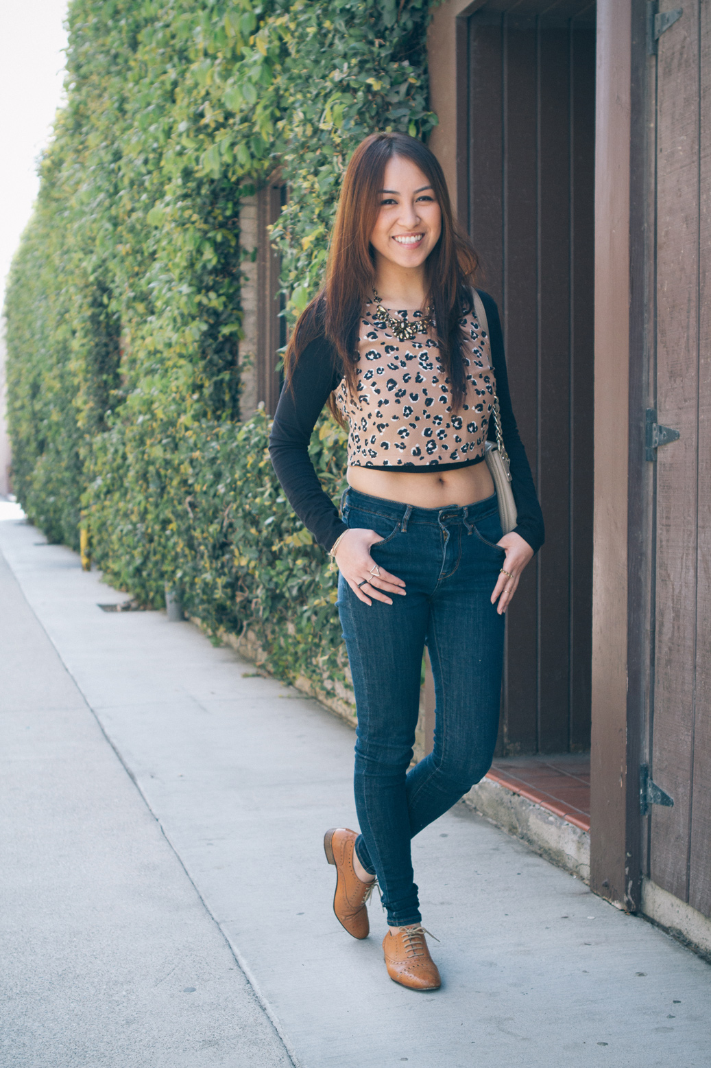 Top- Nectar Clothing, Forever 21 | Skinnies- Levi's | Accessories- Bvlgari, Forever 21, Nectar Clothing, Kaitlyn | Purse- Kate Spade